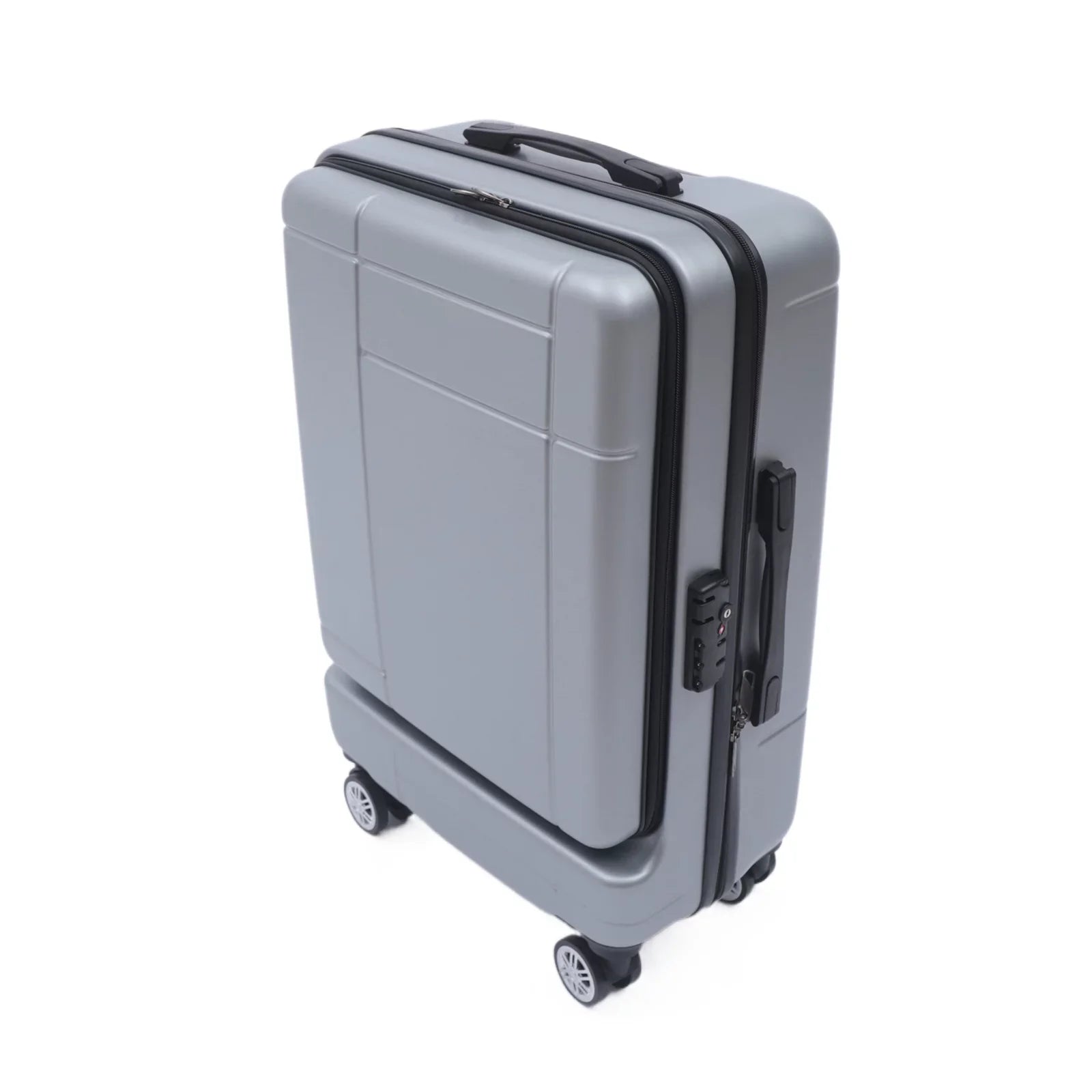 Wuzstar 24" Traveling Luggage PC+ABS Luggage Bags with TSA Lock Long-lasting Spinner Wheels Hardside Carry On Suitcase , Silver