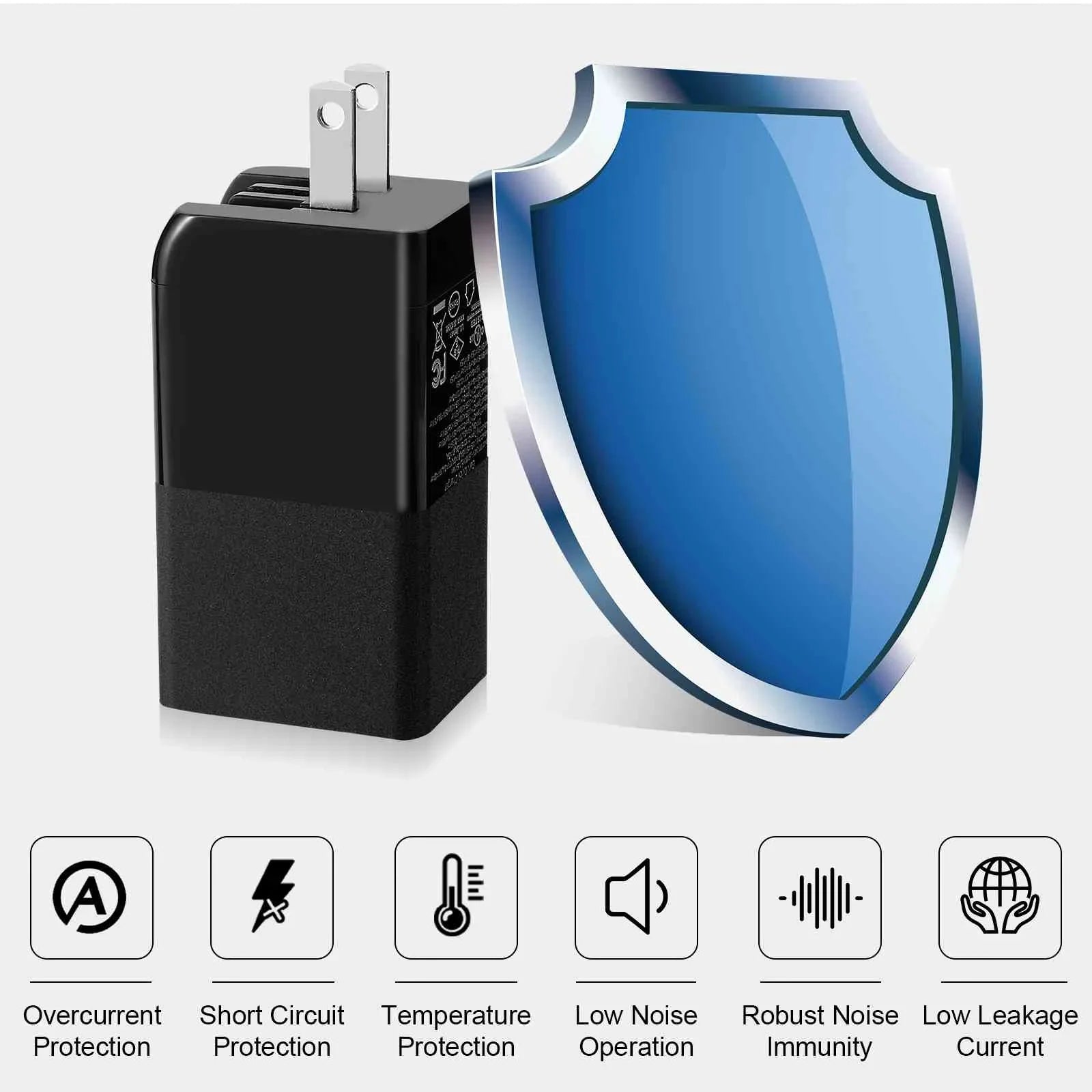 UrbanX 65W Fast Travel Charger with 3 Ports - USB & Dual USB-C - High-Speed Charging Fitting with Coolpad Cool S1, iPhone, Samsung Galaxy, Google Pixel, MacBook, Steam Deck, Laptops & Phones