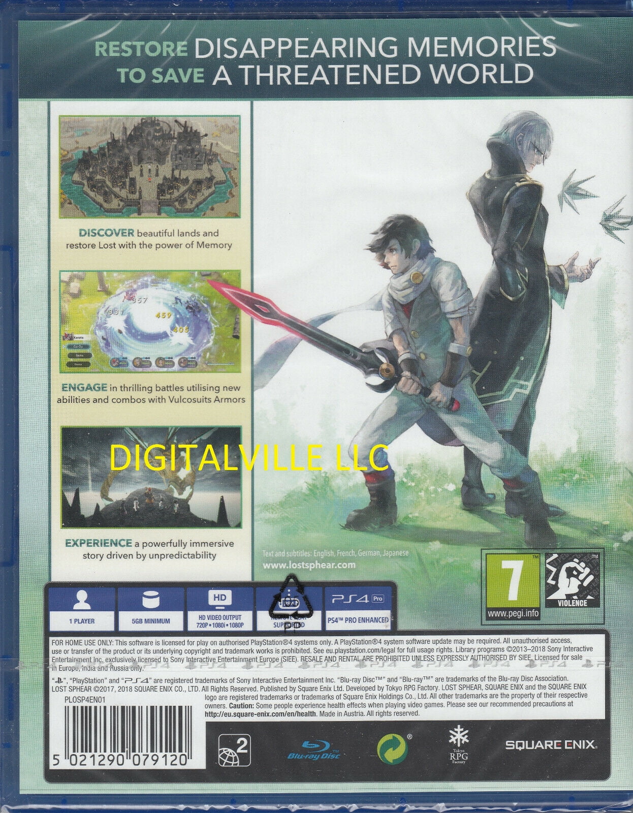 Lost Sphear PS4 Brand New Factory Sealed PlayStation 4