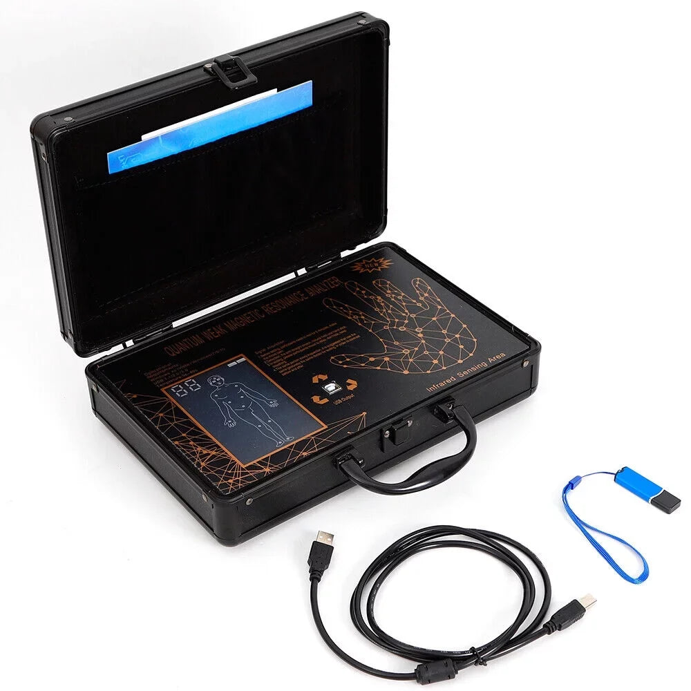 TOOL1SHOoo 6TH 4.7.0 Hand Touch Quantum Magnetic Resonance Body Analyzer Body Health Analyzer Black