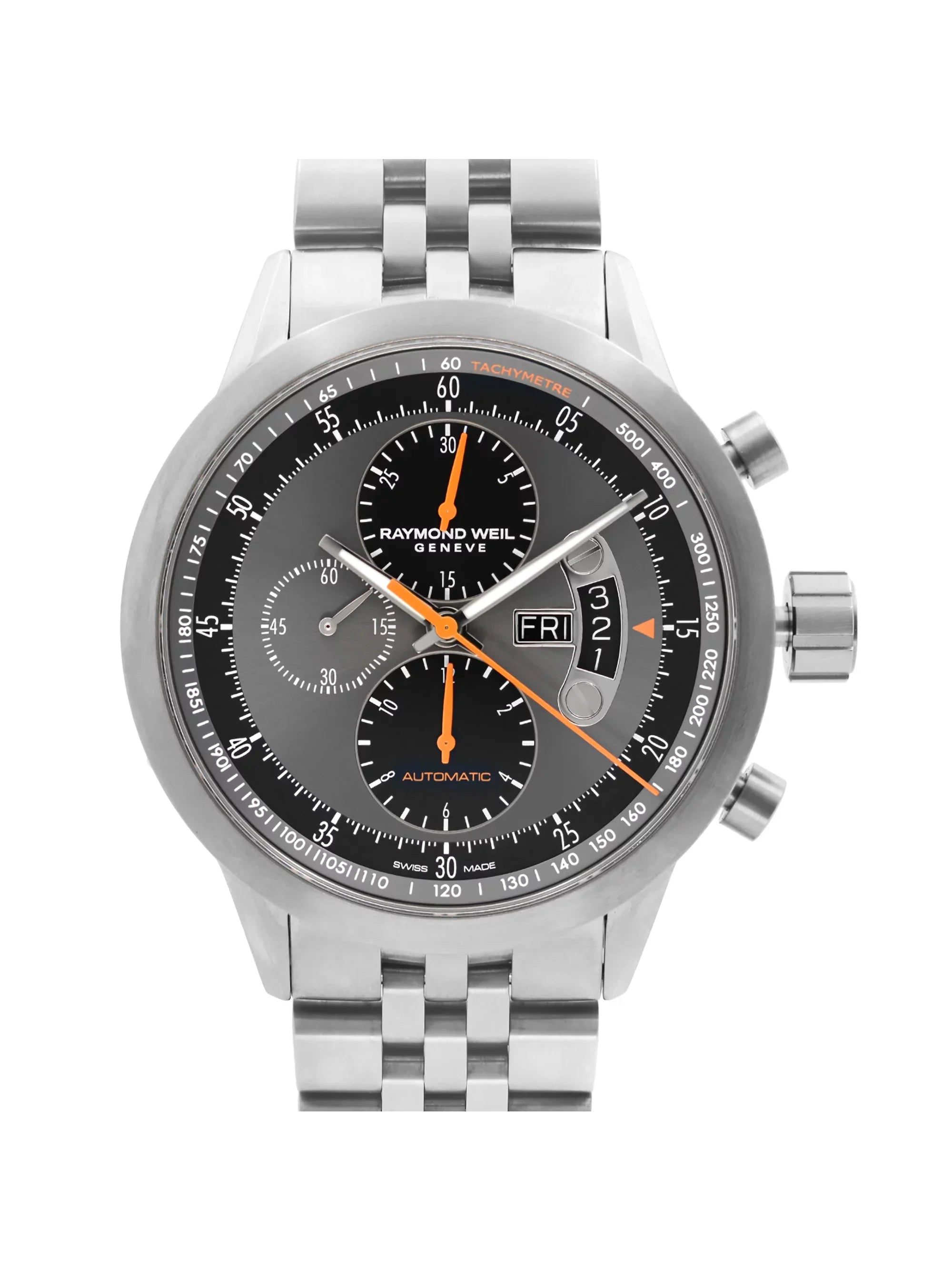 Pre-Owned Raymond Weil Freelancer Titanium Gray Dial Automatic Mens Watch 7745-TI-05609 (Good)