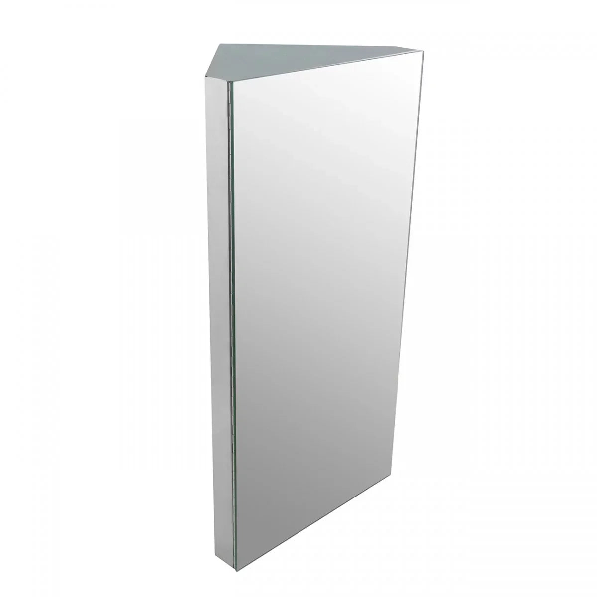 Corner Medicine Cabinet w/Mirror Bathroom Stainless Steel Wall Mount Cabinet Triple Shelf Opens to Left w/Screws Renovator's Supply
