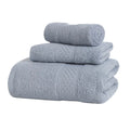 3 Pcs/set Home Hotel Cotton Towel Hands Face Body Water Sweat Absorption Cleaning Drying Towel, Medium Grey