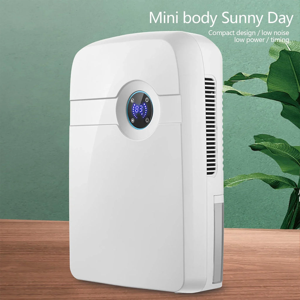 ZhdnBhnos Portable MIni Compact Dehumidifier Moisture Dryer w/ Drain Hose 2.5L Water Tank for Bedroom Caravan RV Garage
