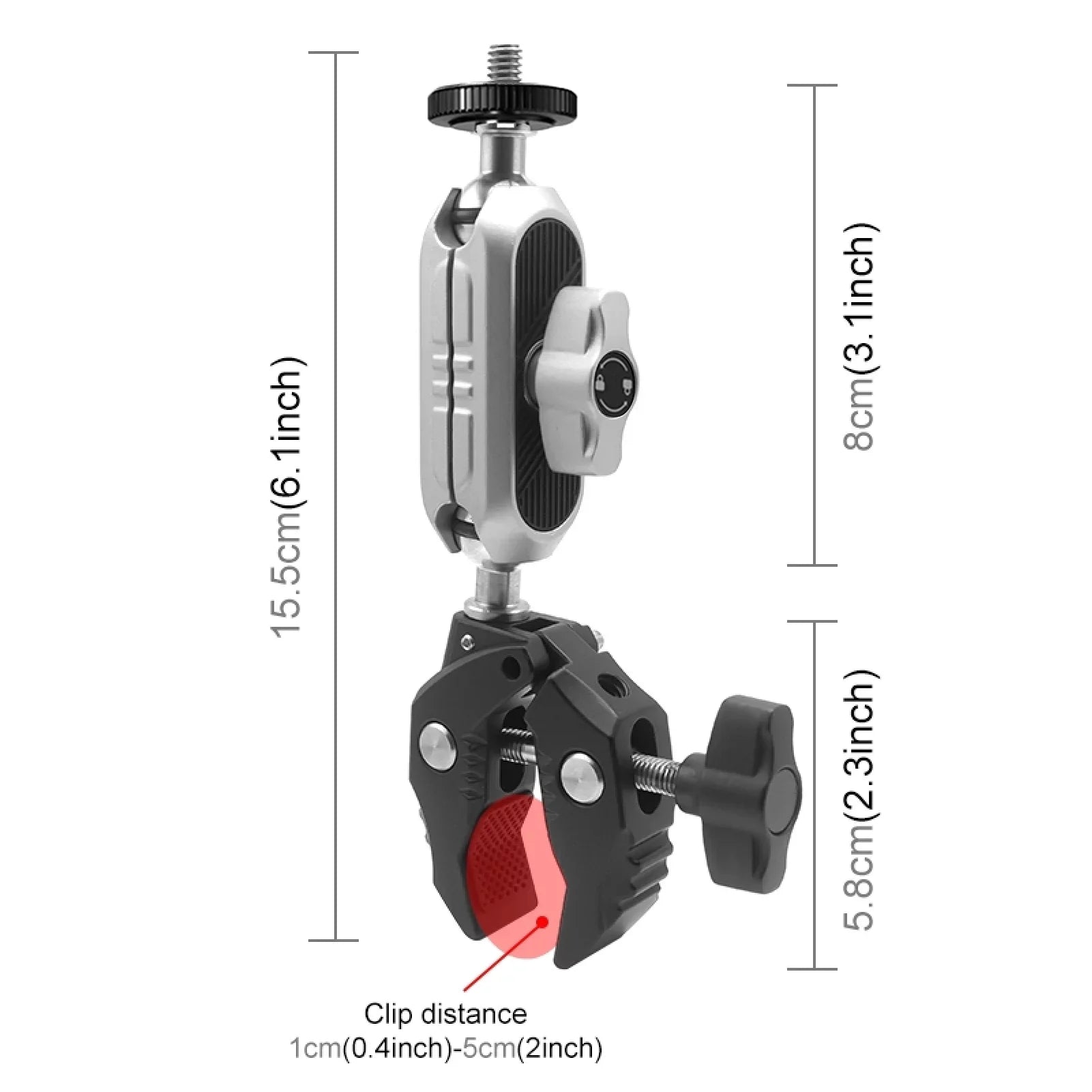 ammoon AKASO DJI Fitting Camera Mounts Clamp Mount Handlebar Adapter Mount