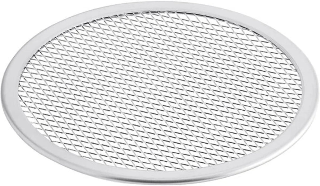 TrueCraftware- Set of 2 Aluminum 12” Pizza Baking Screen Seamless Rim- Bakeware Pizza Screen Round Pizza Pan Tray Round Baking Tray for Home Kitchen Pizzeria & Restaurants