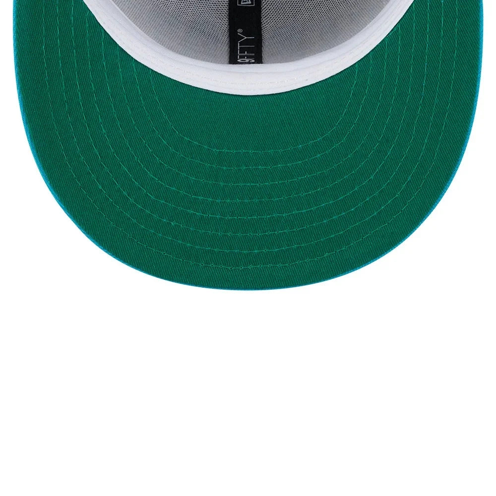 Men's New Era Gray/Teal Charlotte Hornets Tip-Off Two-Tone 9FIFTY Snapback Hat - OSFA