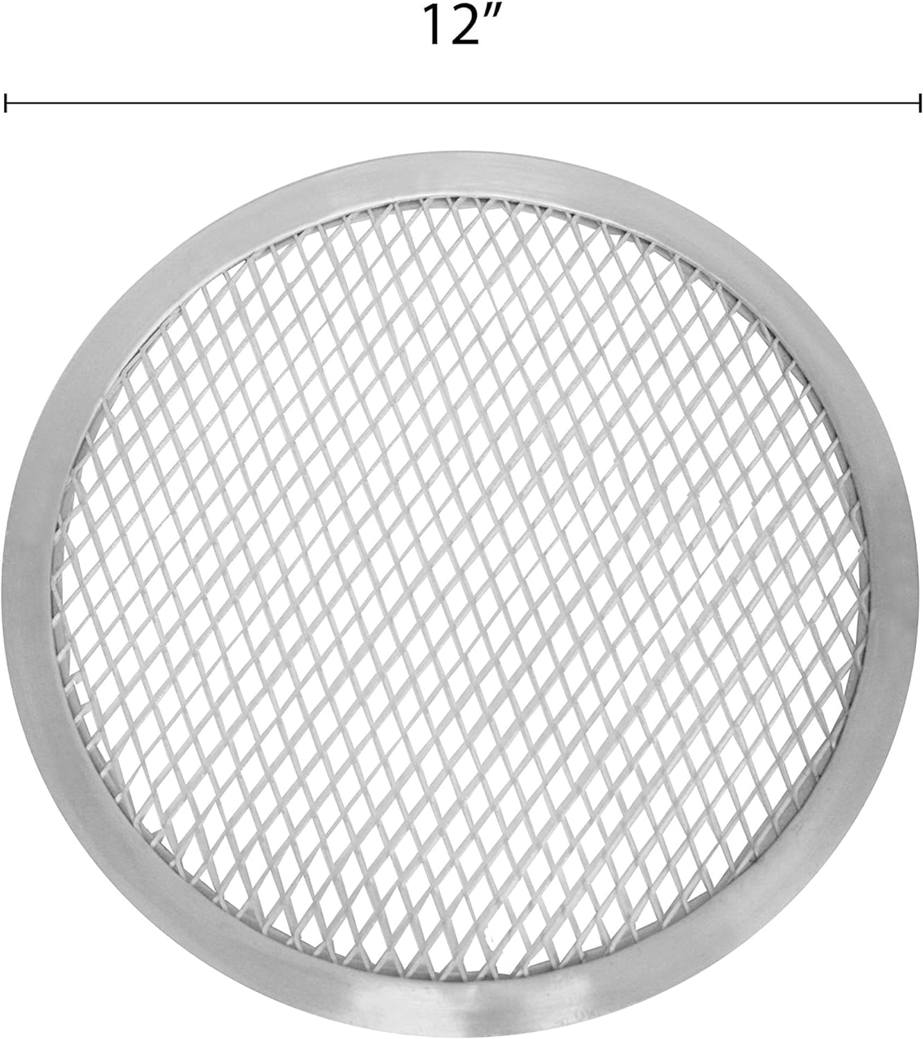TrueCraftware- Set of 2 Aluminum 12” Pizza Baking Screen Seamless Rim- Bakeware Pizza Screen Round Pizza Pan Tray Round Baking Tray for Home Kitchen Pizzeria & Restaurants