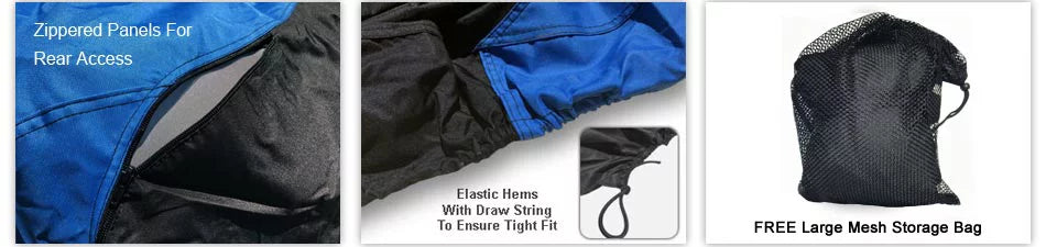 Environment Jet Ski Protection For YAMAHA GP 800R 2001-2005 - BLUE / Black Color - All Condition - Trailerable - Protects from Rain, Sun, UV Rays, And More! Includes Trailer Straps And Storage Bag