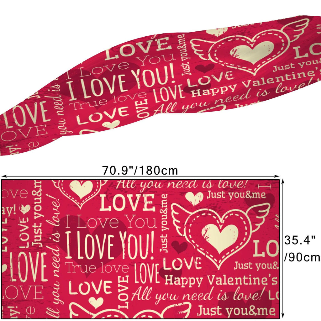 FREEAMG Heart and Wishes Silk Long Scarf for Women Large Oblong Sunscreen Shawls Wraps Neck Headscarf Hair Wraps Gift Packed