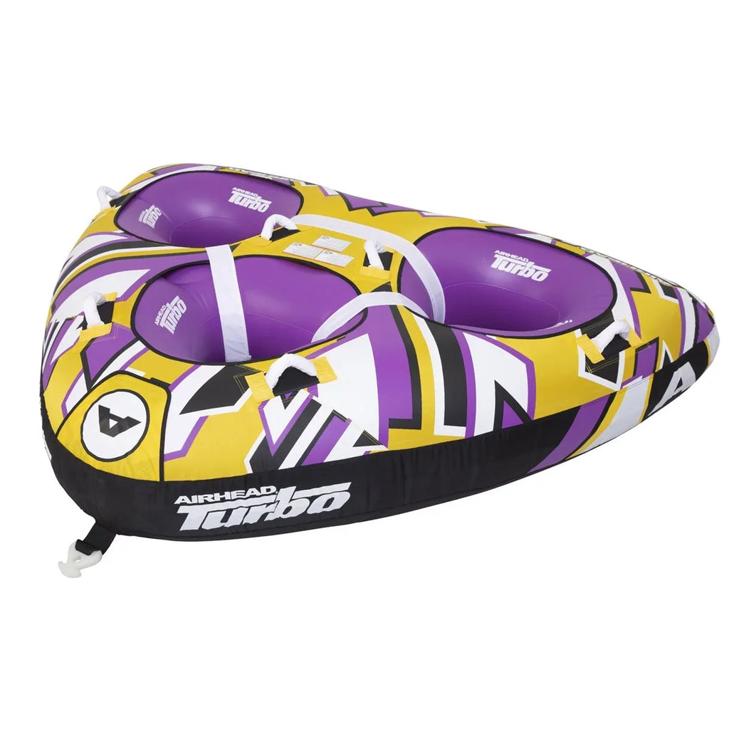 Airhead Turbo Blast 3 Person 81" x 107" Inflatable Watercraft Towable Water Inner Tube