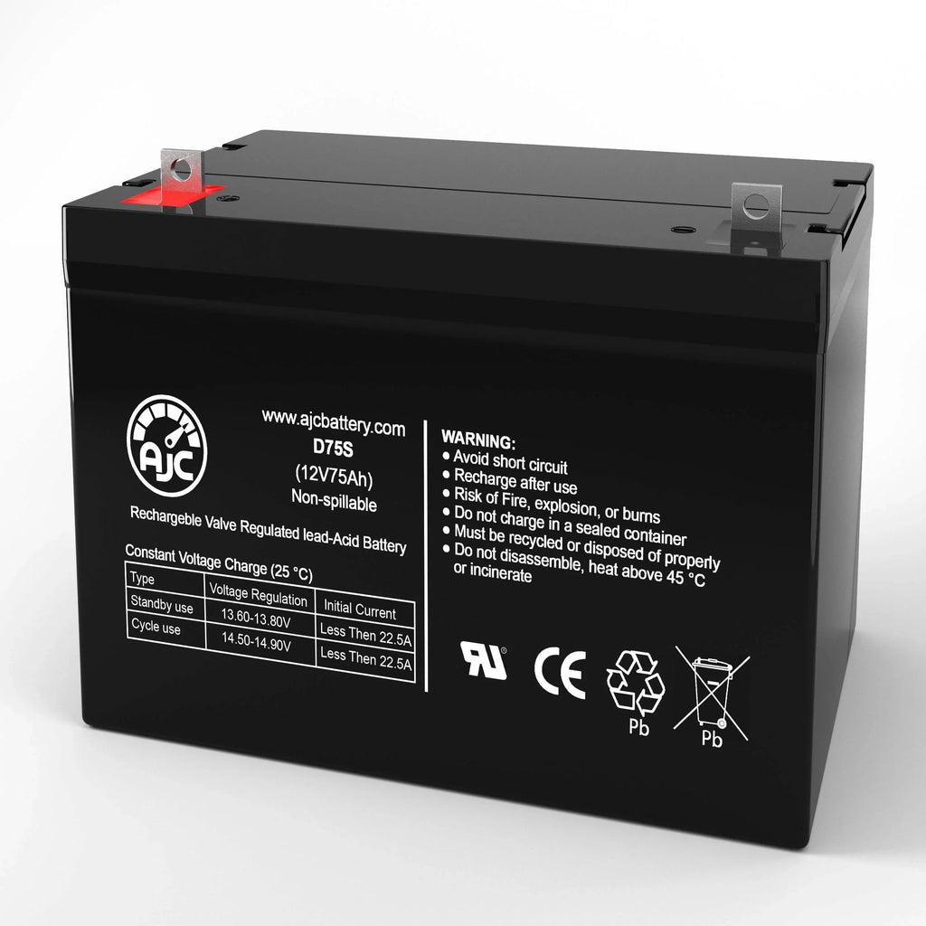 Quantum Rehab R-4000 12V 75Ah Wheelchair Battery - This Is an AJC Brand Replacement
