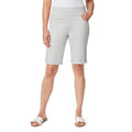 Gloria Vanderbilt Women's Amanda Pull-On Bermuda Shorts 16 Petite Dove Grey