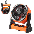 SKYSHALO 8 inch Portable Fan Rechargeable with LED Lantern 4 Speeds Adjustable