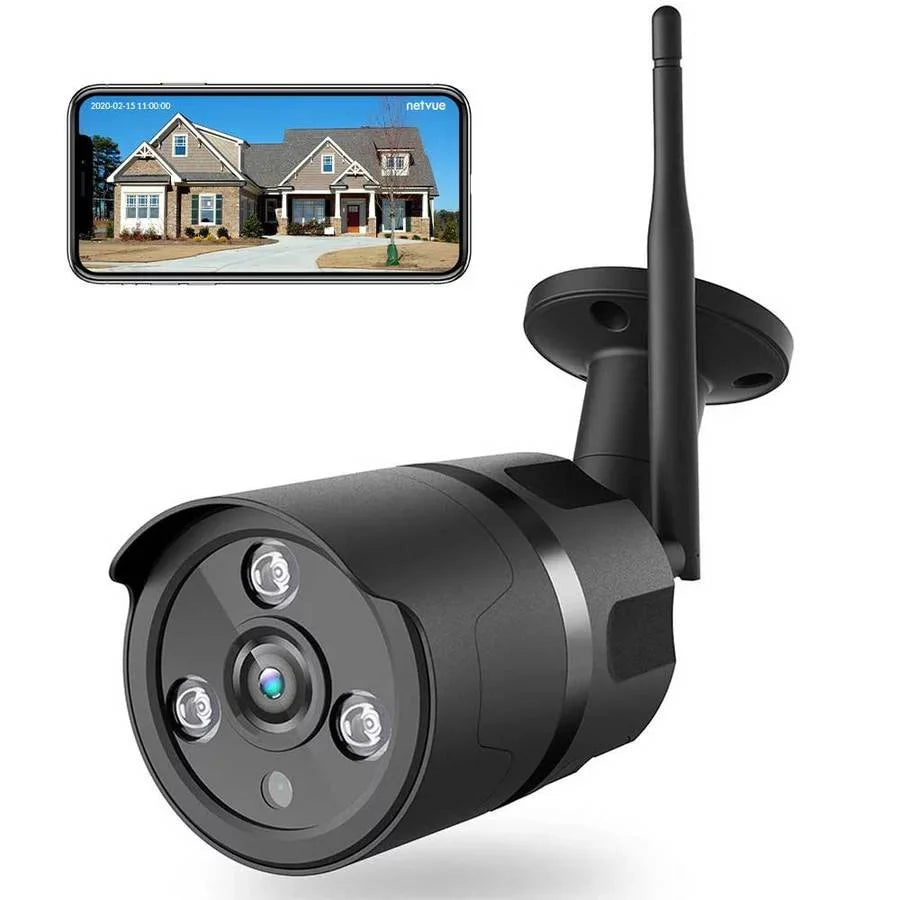 Wireless Security Camera, Netvue Outdoor WiFi Security Camera with Motion Detection Environment Night Vision-Black