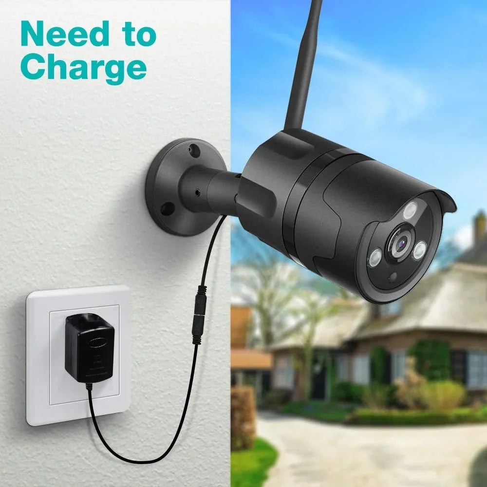 Wireless Security Camera, Netvue Outdoor WiFi Security Camera with Motion Detection Environment Night Vision-Black