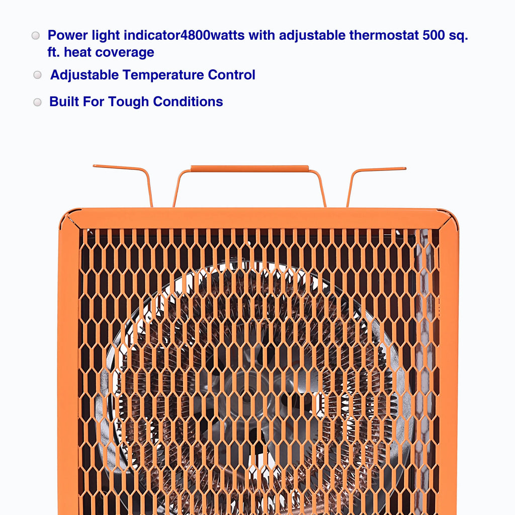 Aain Fan Forced Heater, the Plug NEMA#6-30R,Industrial 4800 Watt , 240 Volt/60 Hz,3 Phase
