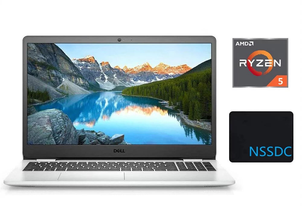 2021 Inspiron 15 3505 15.6" FHD Laptop, AMD Ryzen 5-3450U Processor, 12GB RAM, 2TB SSD, AMD Radeon Vega 8 Graphics, Webcam, HDMI, Bluetooth, Windows 10, White, with NSSDC Mousepad