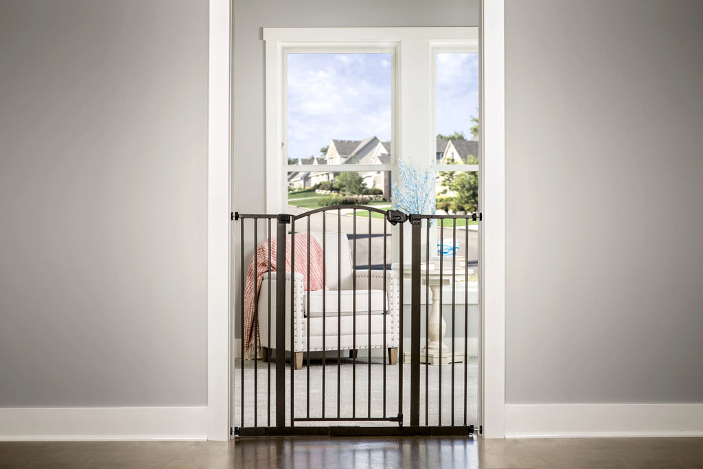 Regalo Extra Tall Bronze Arched Décor Baby Safety Gate, Age Group 6 to 24 Months, Baby Gate