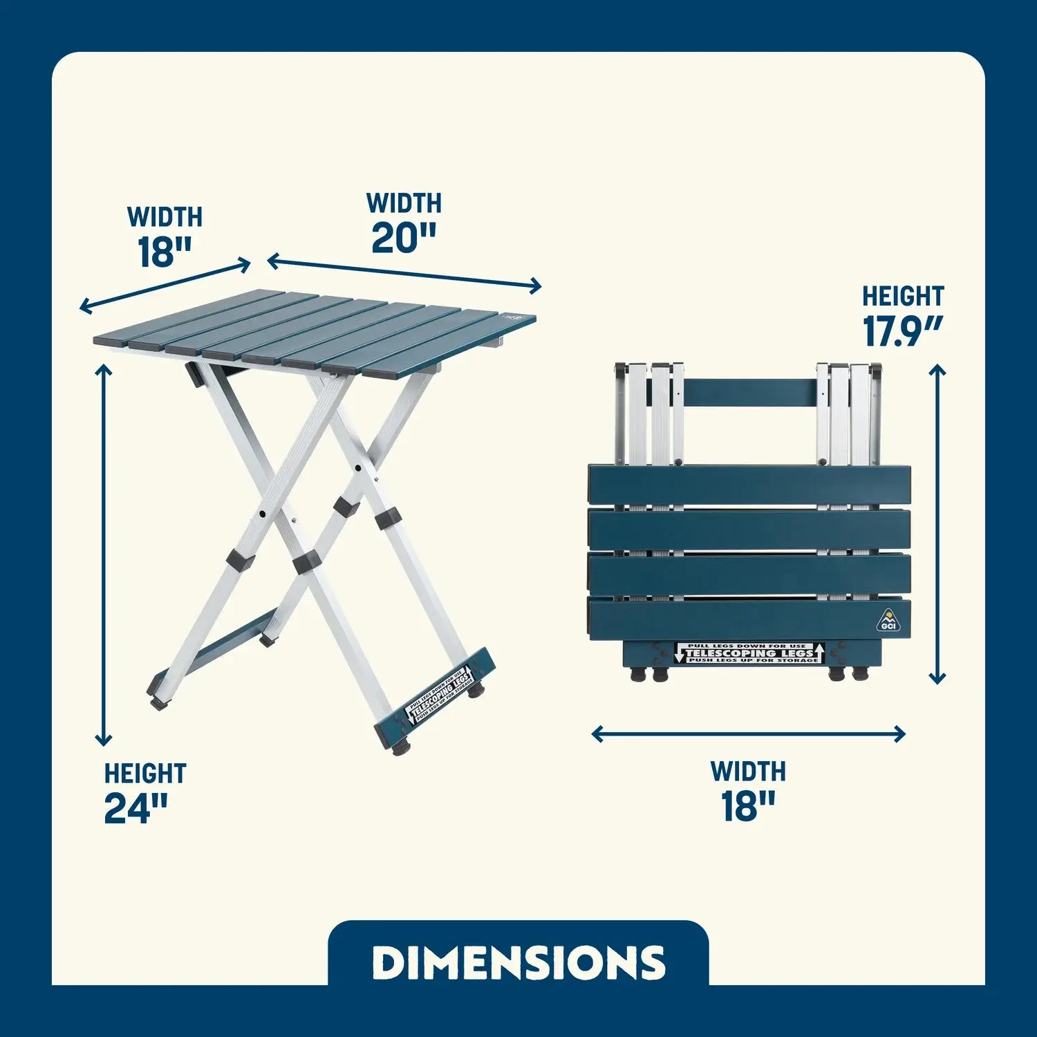 Compact Camp Table 20™ | Cut JH29