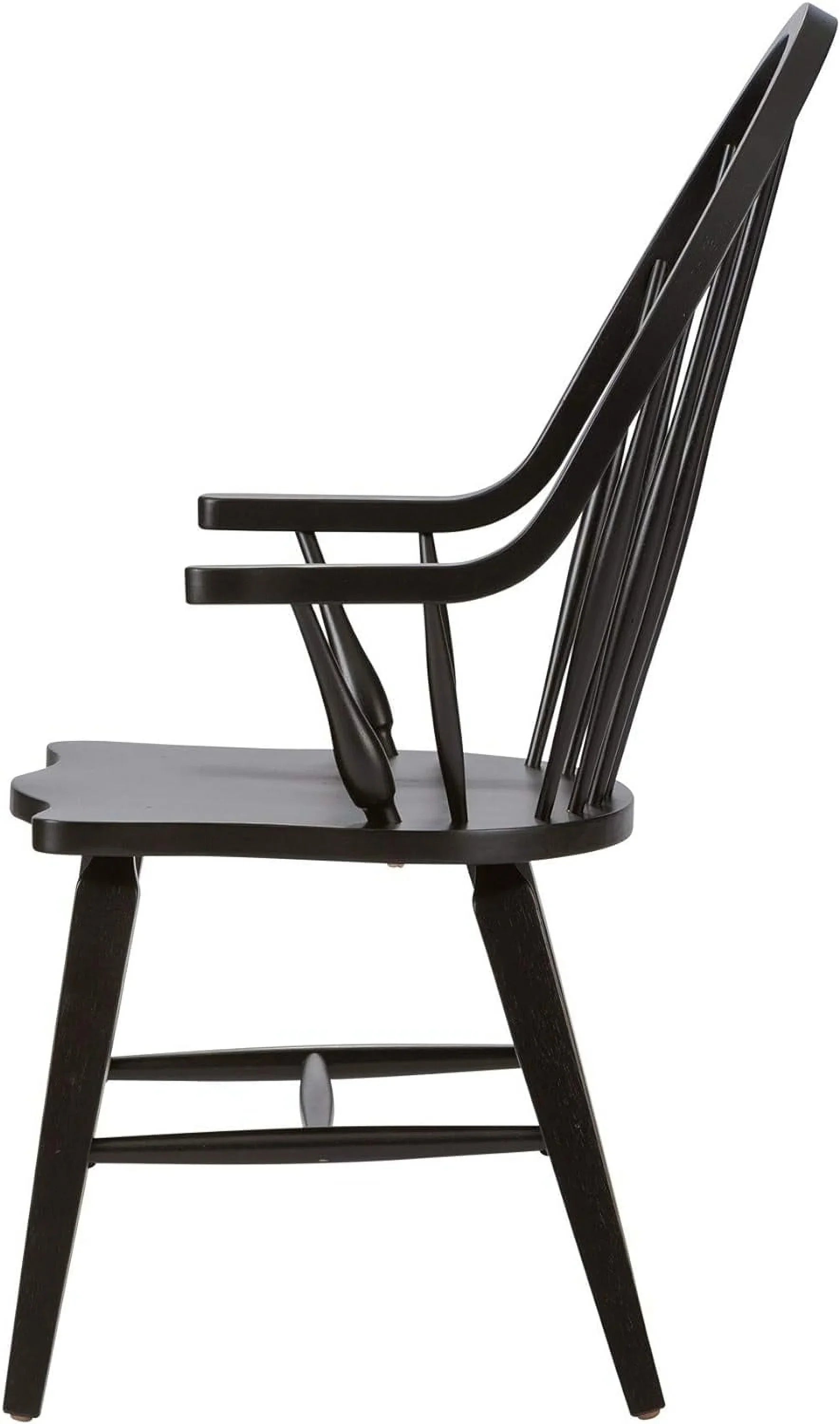 Windsor Back Arm Chair, W25 X D25 X H41, Black