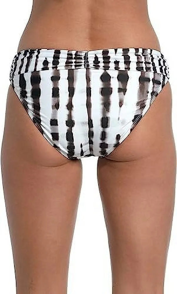 La Blanca JAVA Twisted Bamboo Shirred Hipster Bikini Swim Bottom, US 10