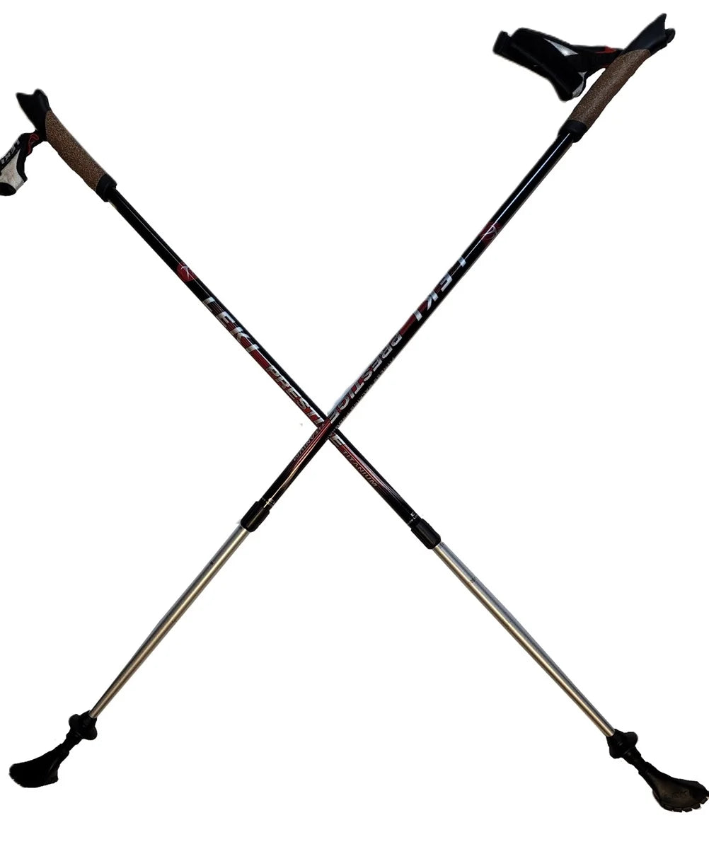 LEKI Nordic Walking Prestige Titanium Black Trekking Pole 100cm-135cm
