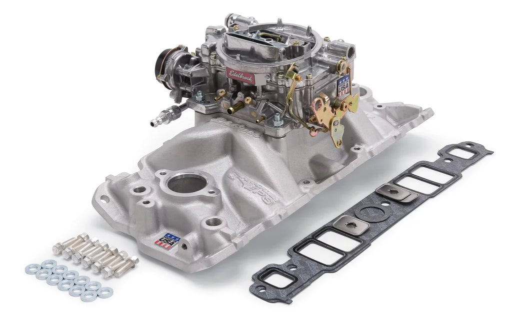 Edelbrock 2021 Single-Quad Manifold And Carb Kit