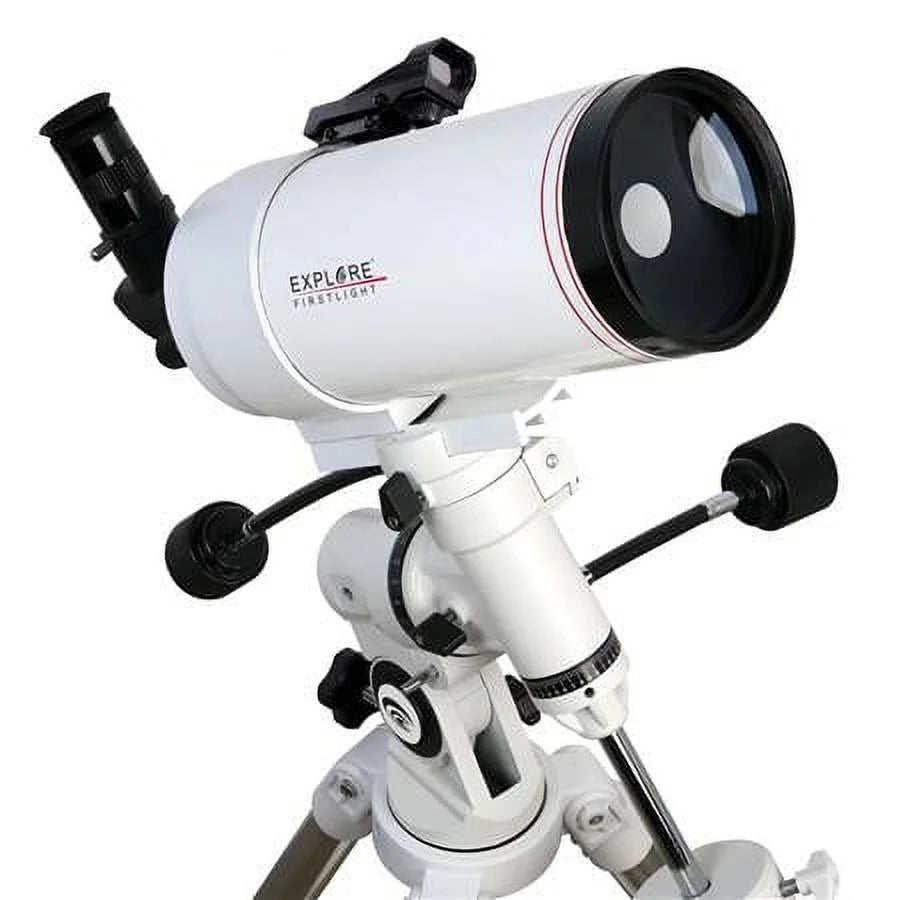 FirstLight MAK100mm f/14 Tube Maksutov-Cassegrain Telescope with EXOS Nano EQ3 German Equatorial Mount, White