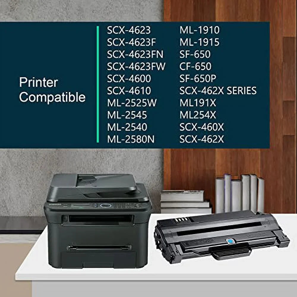 D105L MLT-D105L Toner Cartridge Black - Replacement for Samsung 105L MLT-D105L Toner ML-2525W ML-2525 ML-2545 ML-1915 SCX-4623F SCX-4623FW SCX-4623FN SF-650 SF-650P Printer, 2 Pack