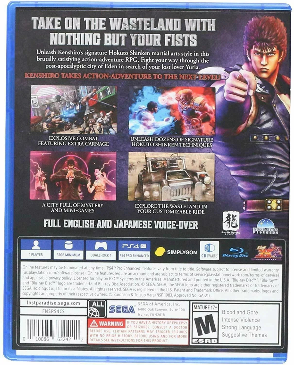 Fist of the North Star: Lost Paradise Sony PlayStation 4 PS4 [Action RPG] NEW