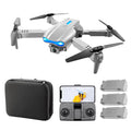 Htovila with Camera 4K Quadcopter with Function Obstacle Avoidance Trajectory Flight Gesture Control Storage Bag Package 3 Battery