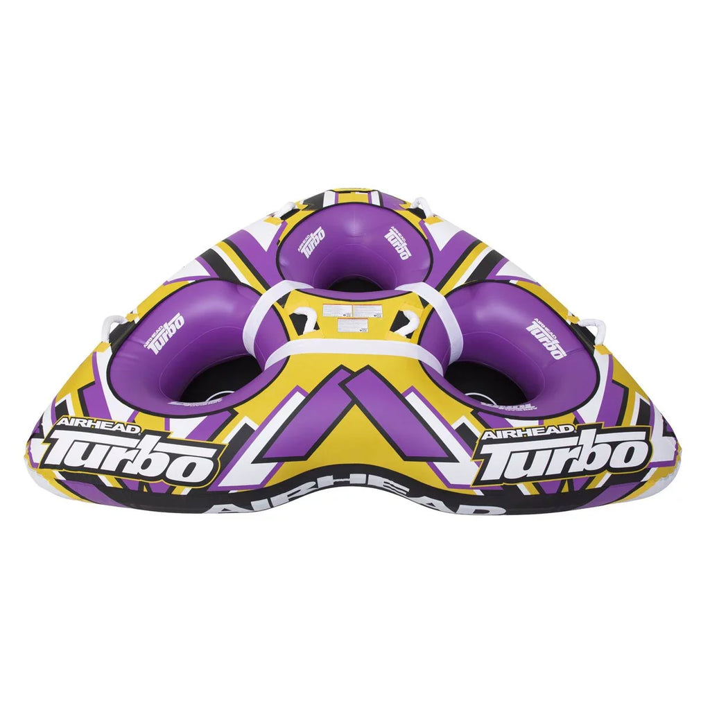 Airhead Turbo Blast 3 Person 81" x 107" Inflatable Watercraft Towable Water Inner Tube