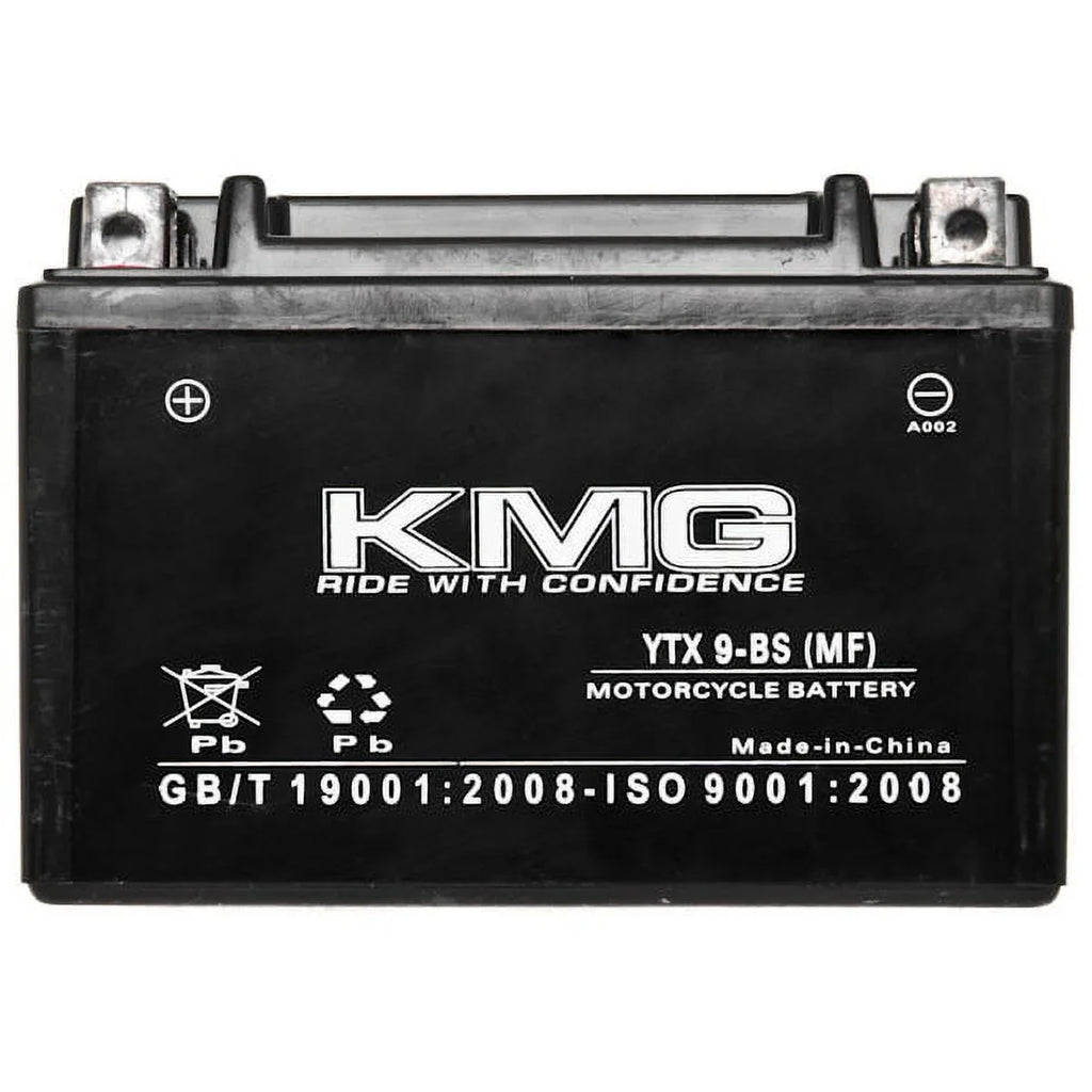 KMG Battery Fitting with Suzuki 600 GSX-R600 1997-2012 YTX9-BS Sealed Maintenance Free Battery High Performance 12V SMF OEM Replacement Powersport Motorcycle ATV Scooter Snowmobile