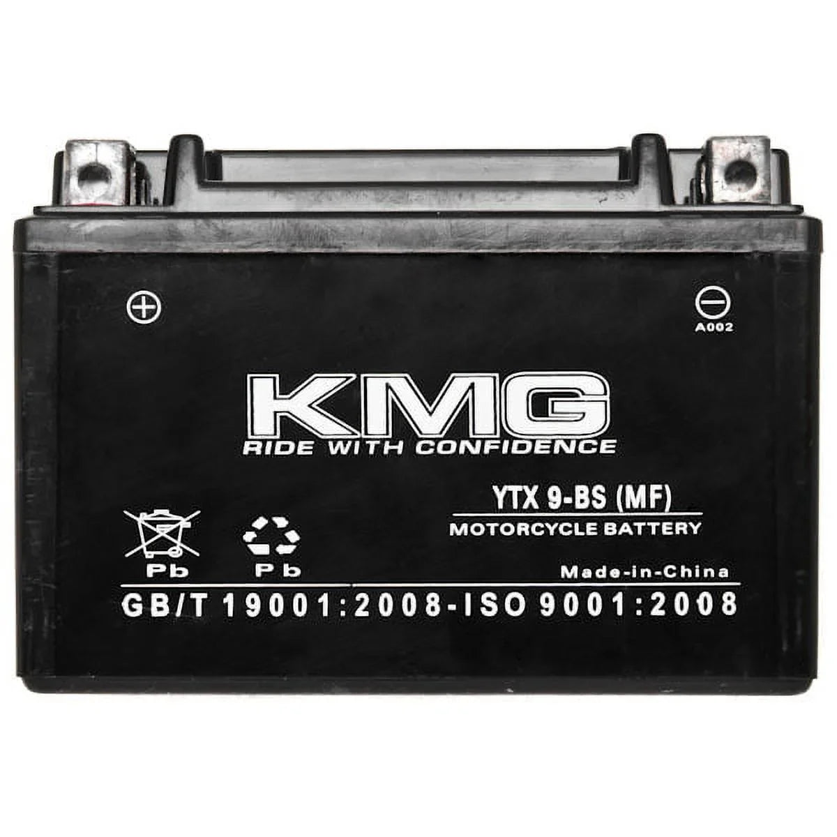 KMG Battery Fitting with Suzuki 600 GSX-R600 1997-2012 YTX9-BS Sealed Maintenance Free Battery High Performance 12V SMF OEM Replacement Powersport Motorcycle ATV Scooter Snowmobile
