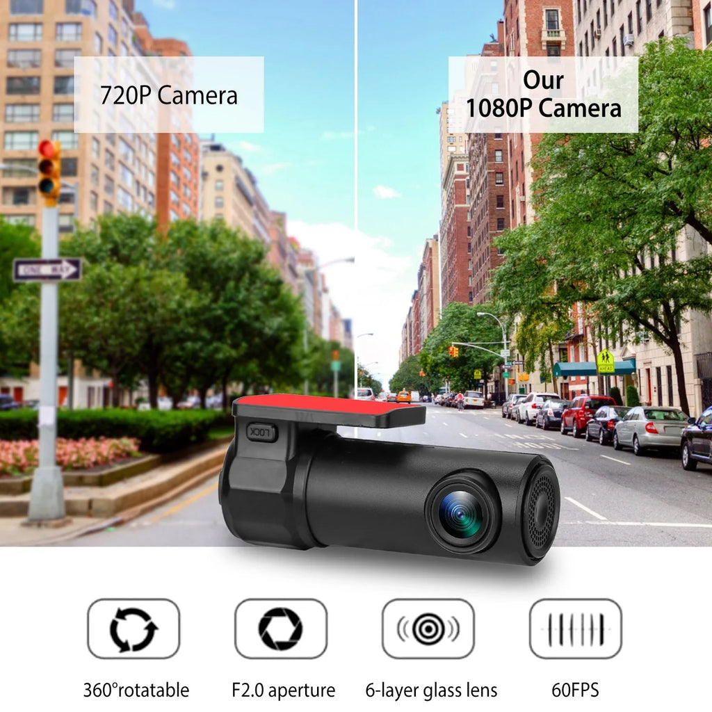 iNova 1080P Dash Cam Car Camera Recorder 170°HD Looping Recording G-sensor App Wifi Car DVR