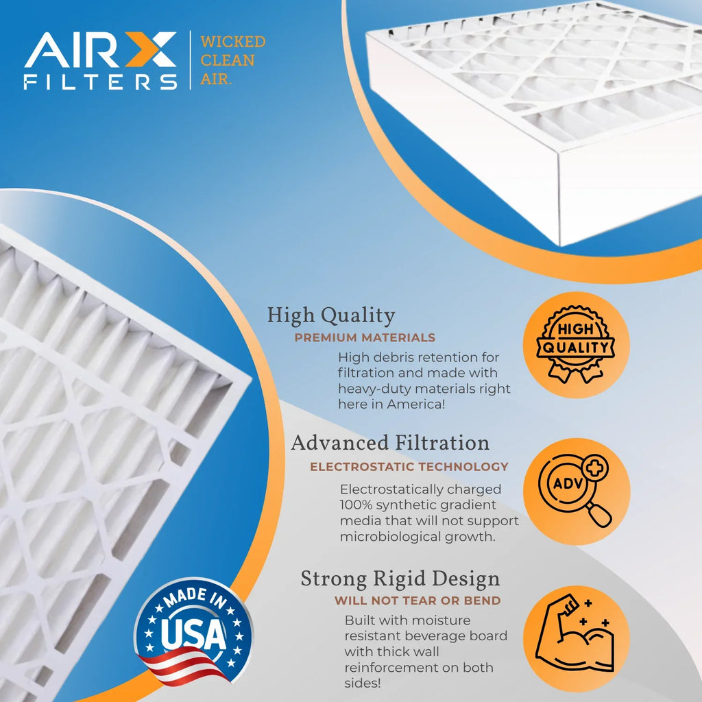 16x25x5 Air Filter MERV 11 Comparable to MPR 1000, MPR 1200 & FPR 7 Suitable with Ultravation 91-005 Filter MERV 11 Comparable to MPR 1000, MPR 1200 & FPR 7 by AIRX FILTERS WICKED CLEAN AIR.