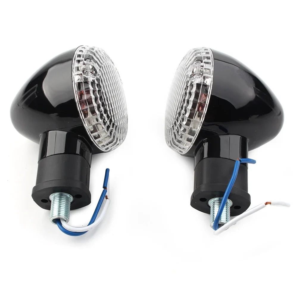 BFY 1Pair Motorcycle Turn Signal Lamp Amber Indicator Blinker Light w/ Clear Wrap for Yamaha Bolt XVS950 2014 2015 2016 2017 2018