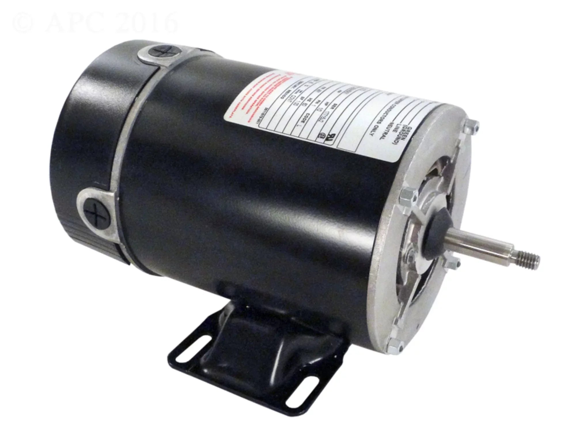 The Pool Supply Shop 0.5 HP Black and Silver Single Speed Round Flange Pool Motor