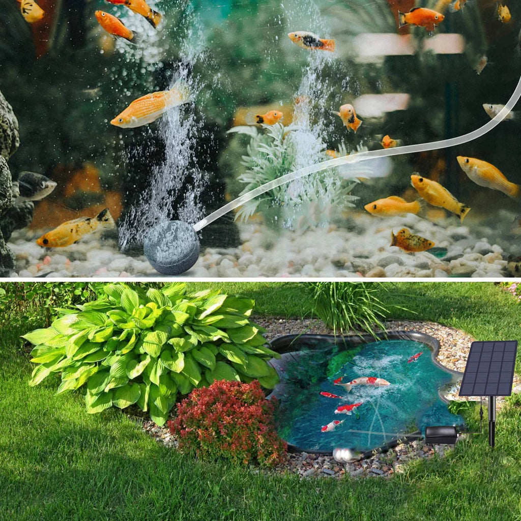 Oxygenation pump,Bubble Stones Fish Pool Air Pump Aerator 2w Solar Pump Fish Pool Pond Pump Aerator With Solar Pump Fish Air Bubble Stones With Pipe Air Solar Pond Aerator