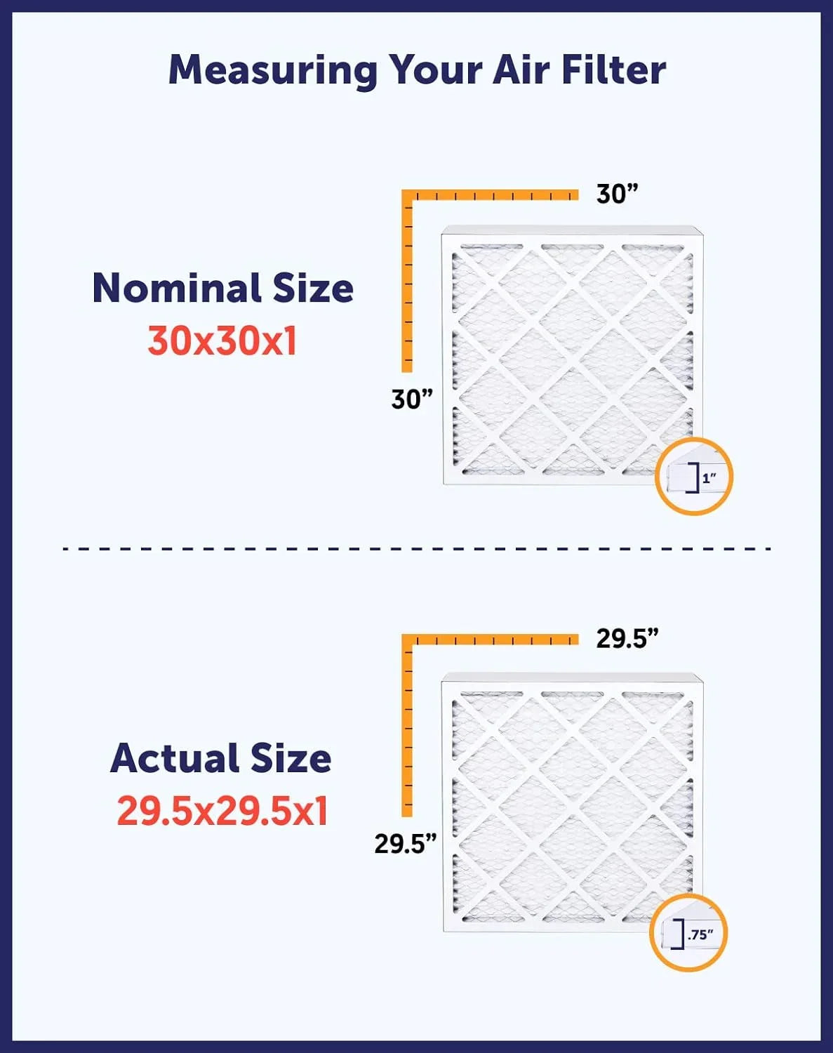 Filter King 26x49x1a Air Filter | 4-PACK | MERV 8 HVAC Pleated A/C Furnace Filters | MADE IN USA | Actual Size: 26 x 49 x .75"