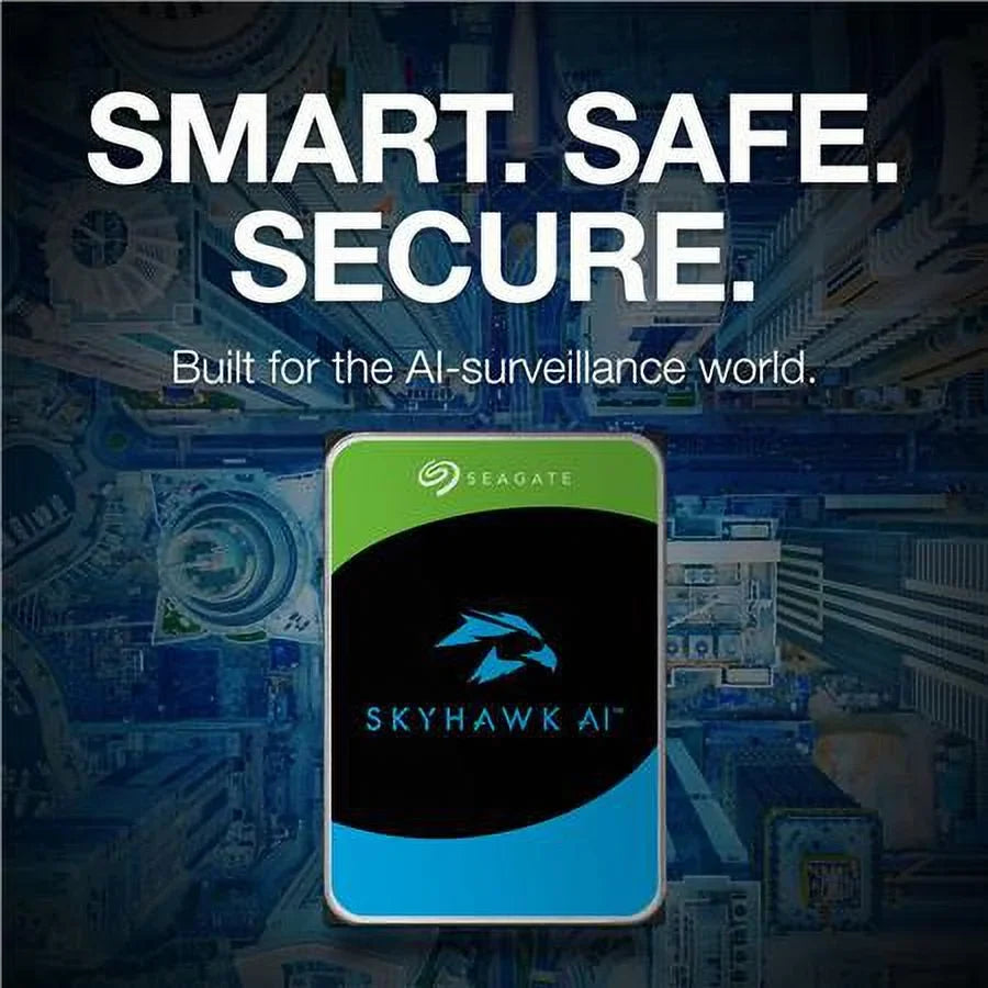 Seagate SkyHawk AI ST12000VE003 - Hard drive - 12 TB - internal - 3.5" - SATA 6Gb/s - buffer: 512 MB - with 3 years Seagate Rescue Data Protection