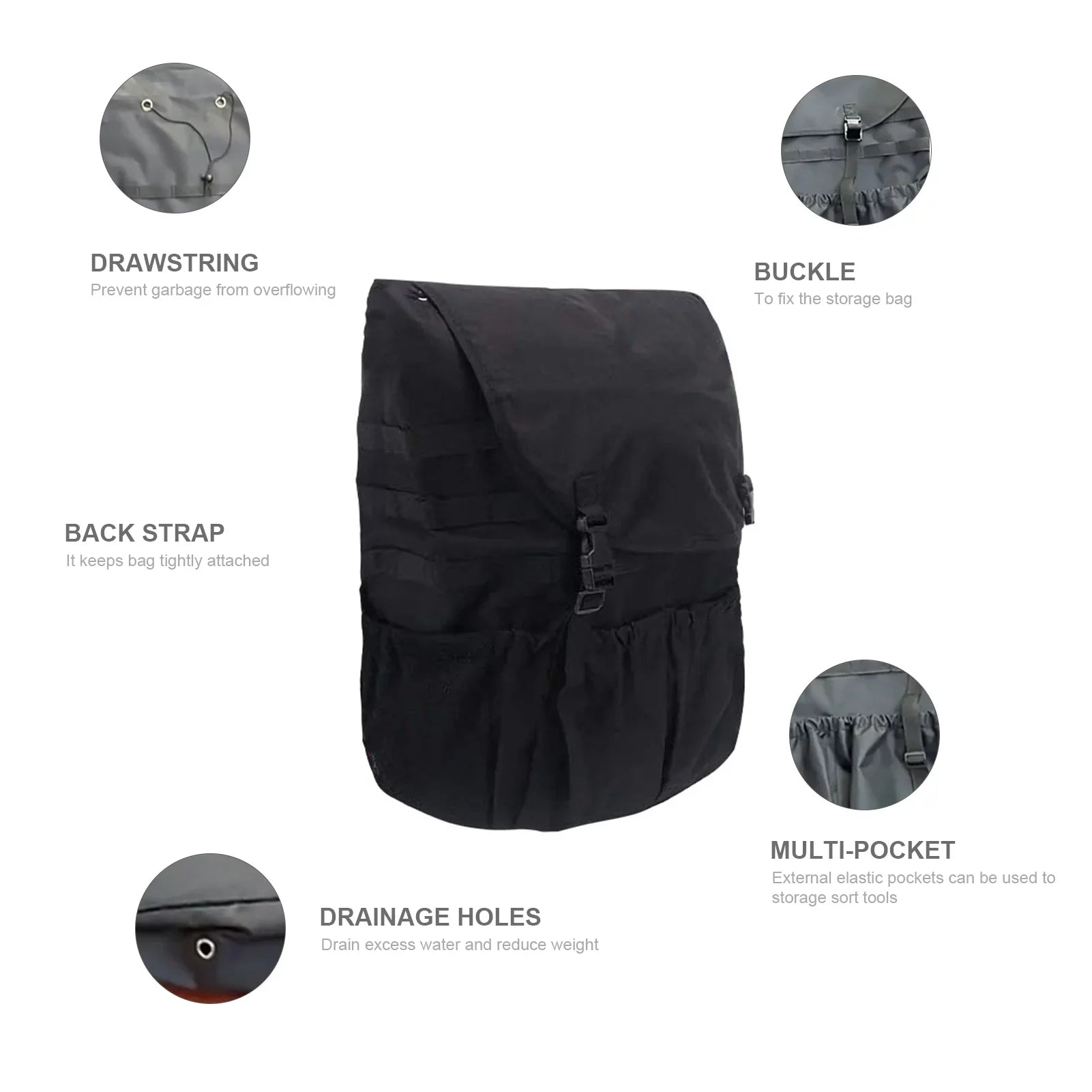 Lixada Cargo Storage Bag Spare Tire Backpack Multi-Pockets Tool Gear Organizer for Car Camping Off-Road Travel