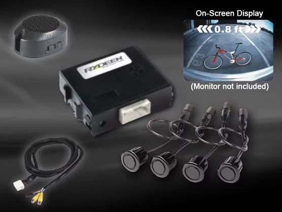 Rydeen BL-412PM Car Parking Backup Sensor System w/ On-Screen Video Capability