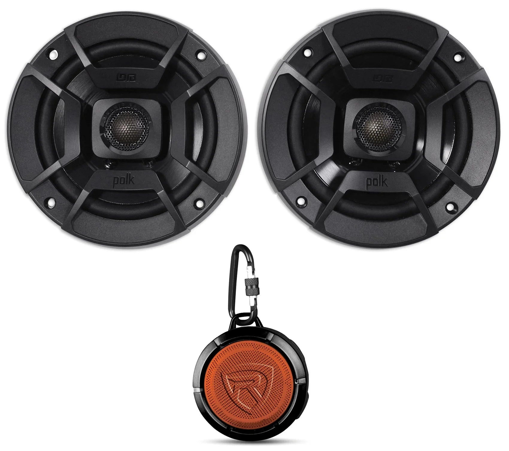 (2) Polk Audio DB522 5.25" 600w Car/Marine/Motorcycle Speakers+Speaker