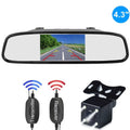 Wireless Car Backup Camera Rear View System Night Vision + 4.3" Mirror Monitor