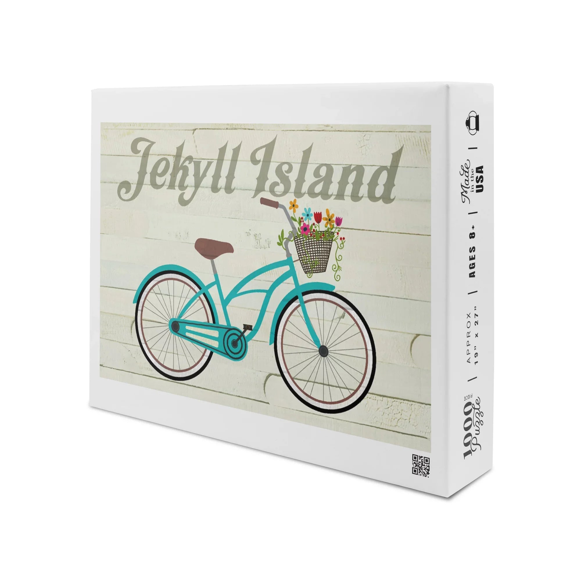 Jekyll Island, Georgia, Beach Cruiser and Basket (1000 Piece Puzzle, Size 19x27, Challenging Jigsaw Puzzle for Adults and Family, Made in USA)