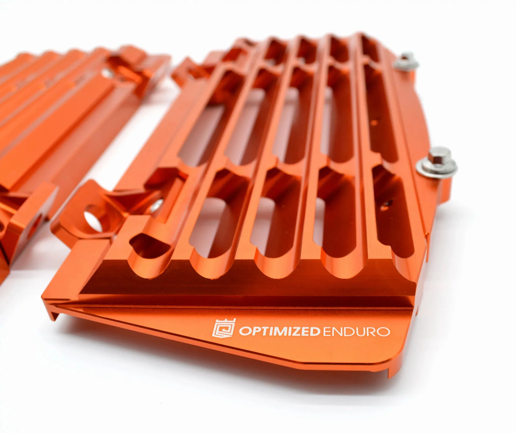 Optimized Enduro Radiator Guards for KTM 2016-2023 (Orange)