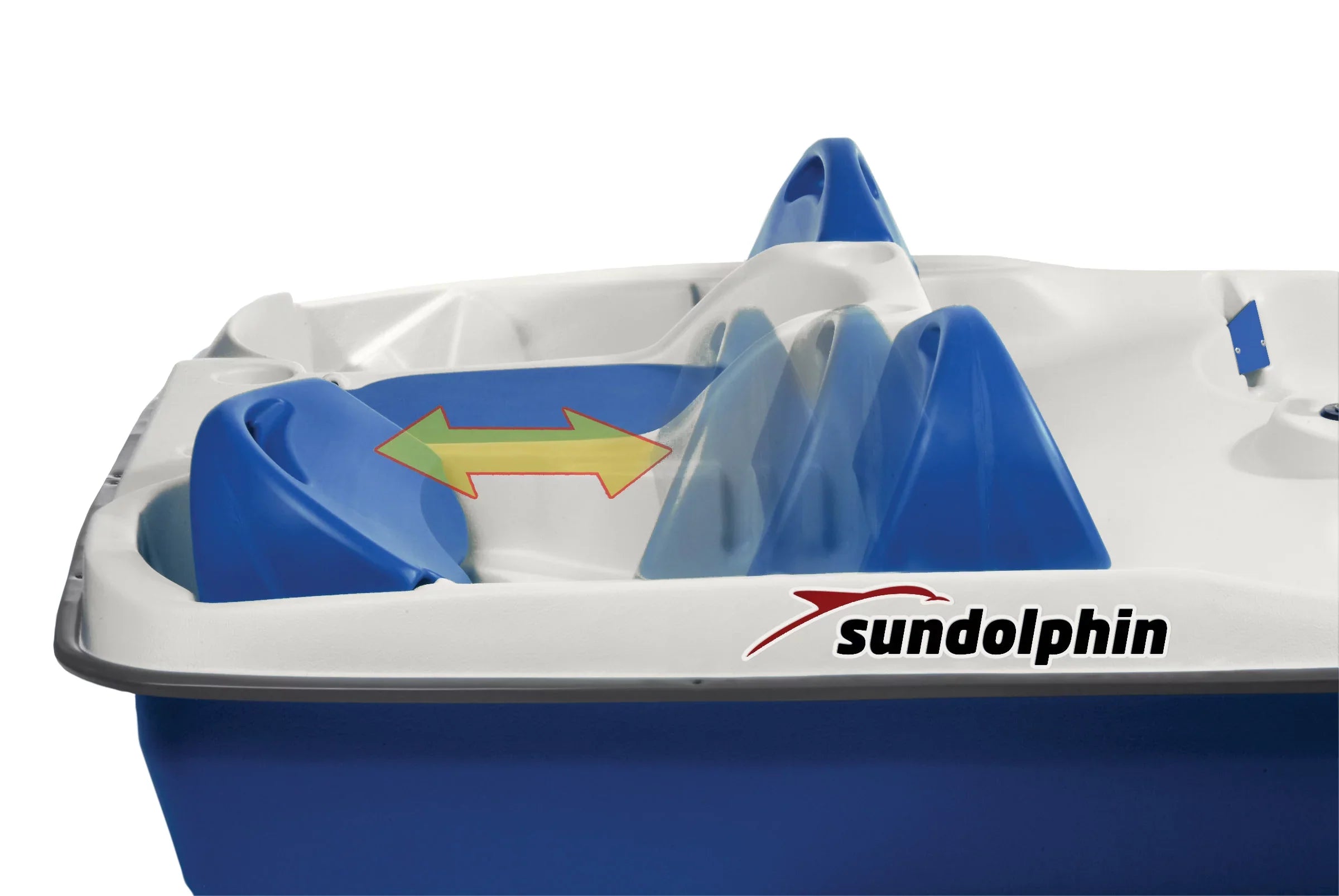 Sun Dolphin 5 Seat Sun Slider Pedal Vessel with Canopy, Blue