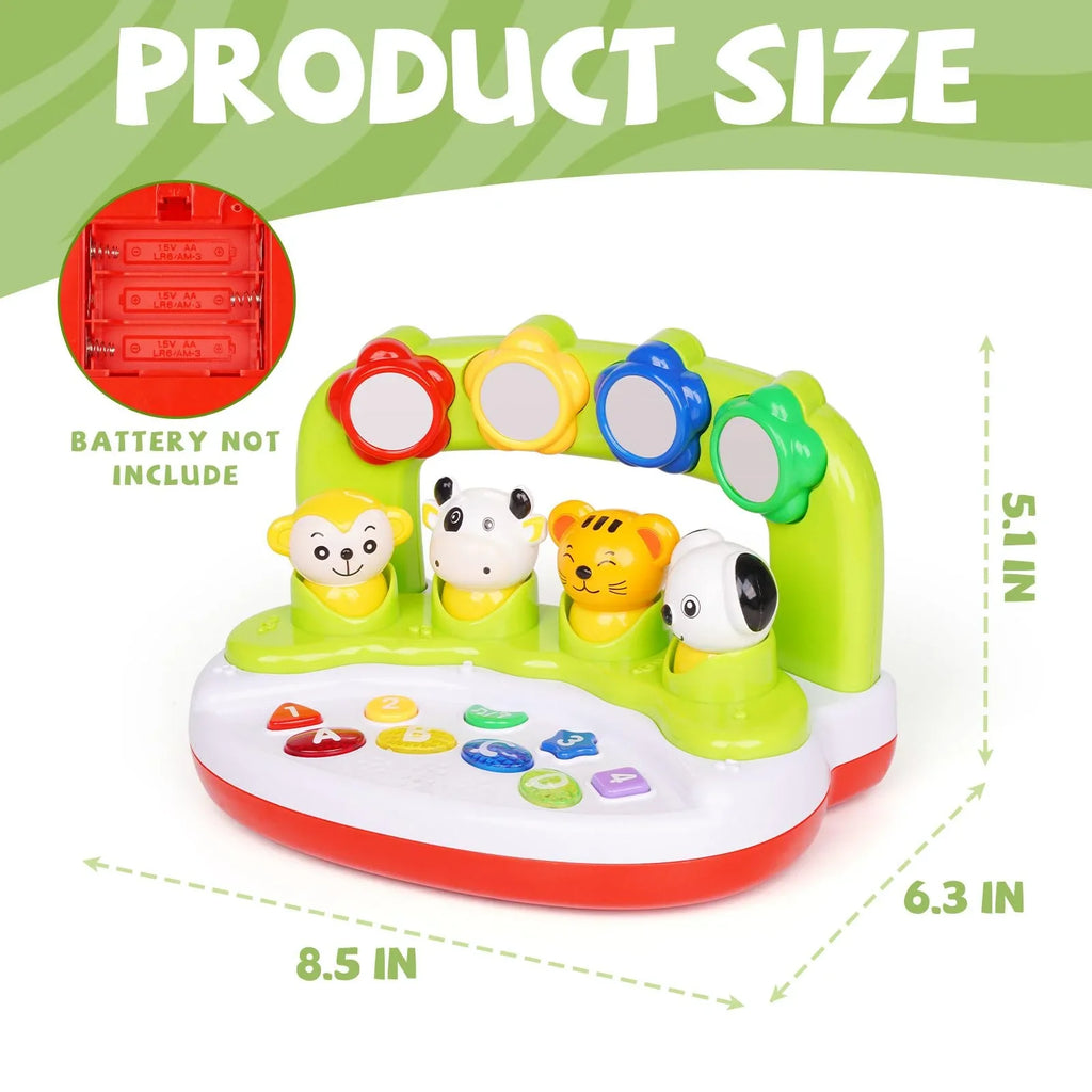 Baby Toys 6 to 12 Months, Interactive Animal Toys with Music & Light, Learning Infant Toys 12-18 Months,Activity Center Sensory Toy Educational Toy